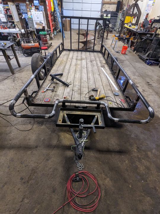 Custom trailer for a tracked Polaris